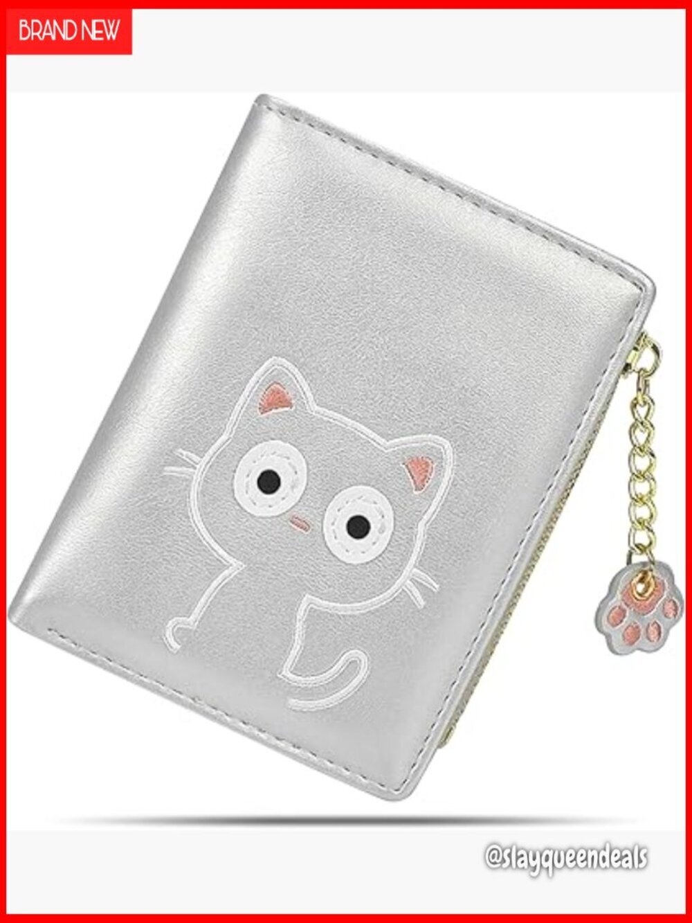 Small Vegan Leather Bifold Wallet with RFID Blocking and Coin Purse